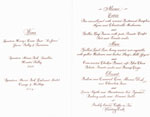 wedding menu